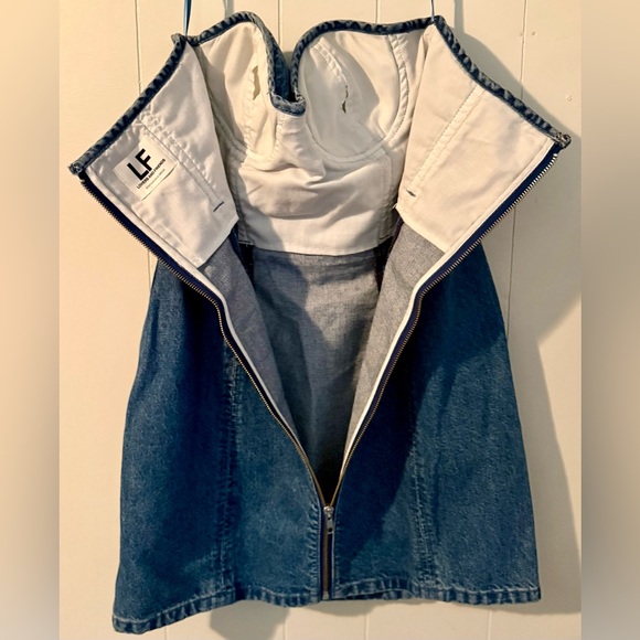 Lovers and Friends Alexis Bustier Mini Denim Dress - size M - Picture 7 of 16